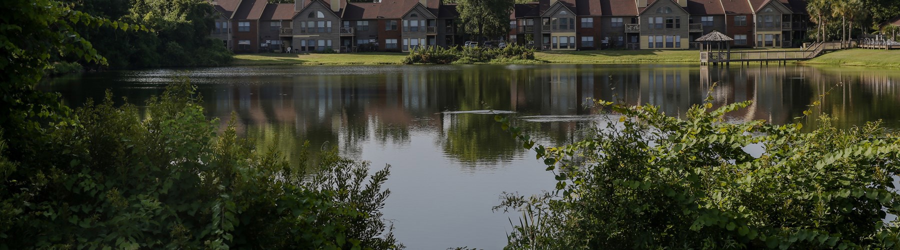 Homes by lake